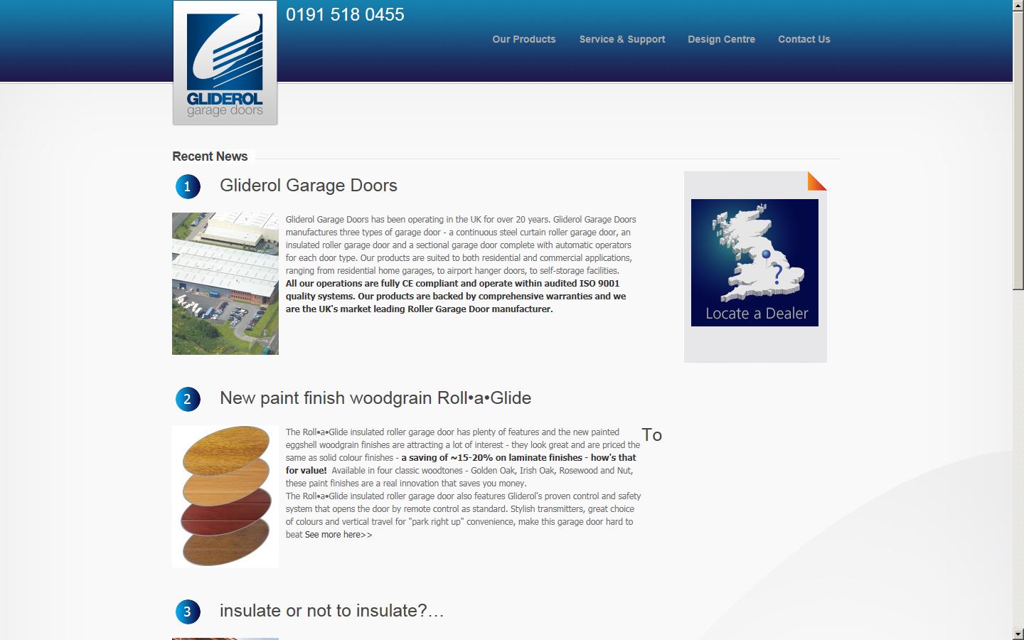 Gliderol Garage & Industrial Doors Ltd Website