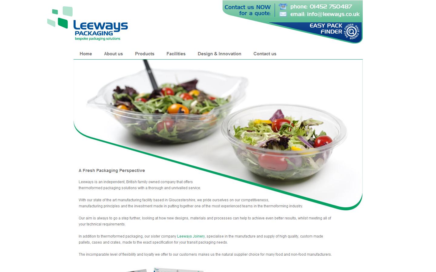 Leeways Packaging Services Ltd Website