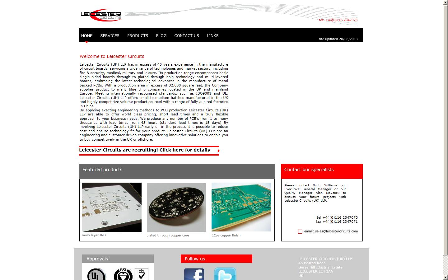 LEICESTER CIRCUITS (UK) LLP Website