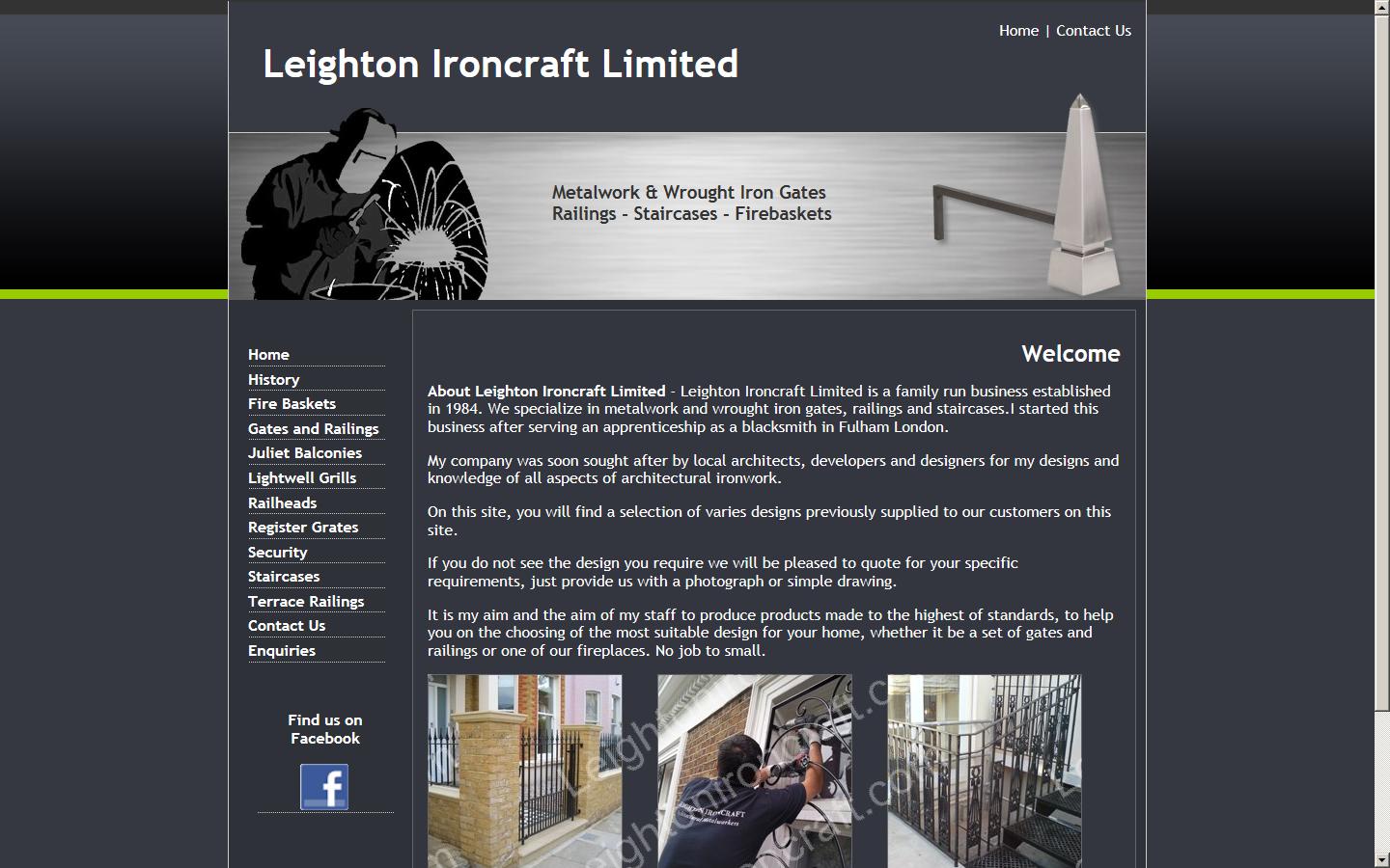 Leighton Ironcraft Ltd Website