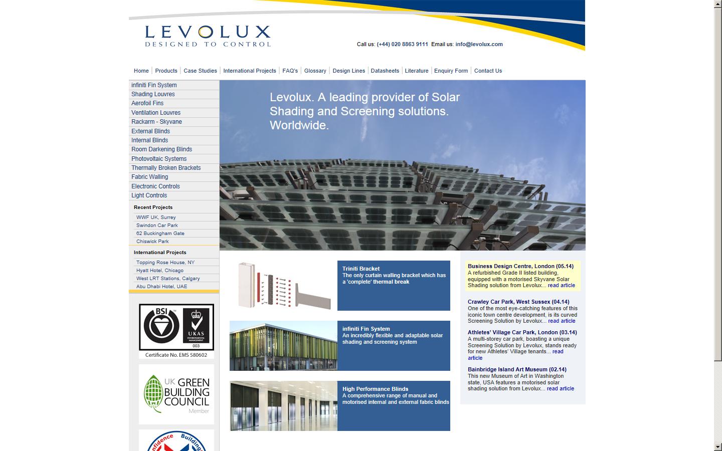 Levolux Ltd Website