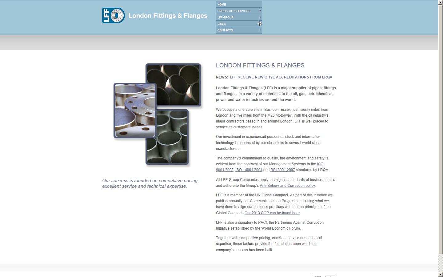 London Fittings & Flanges Limited  Website