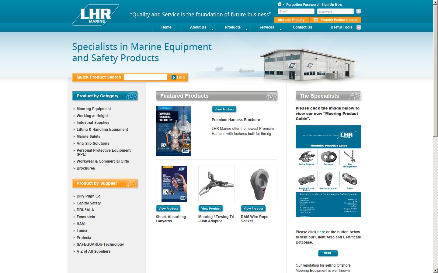 LHR Marine Ltd Website