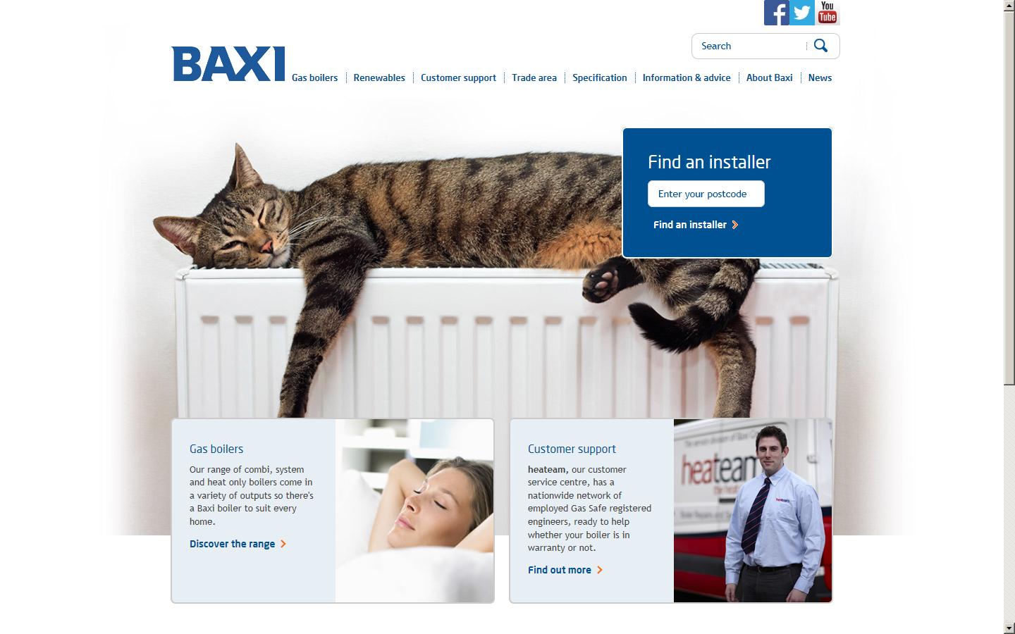 Baxi Heating UK Ltd Website