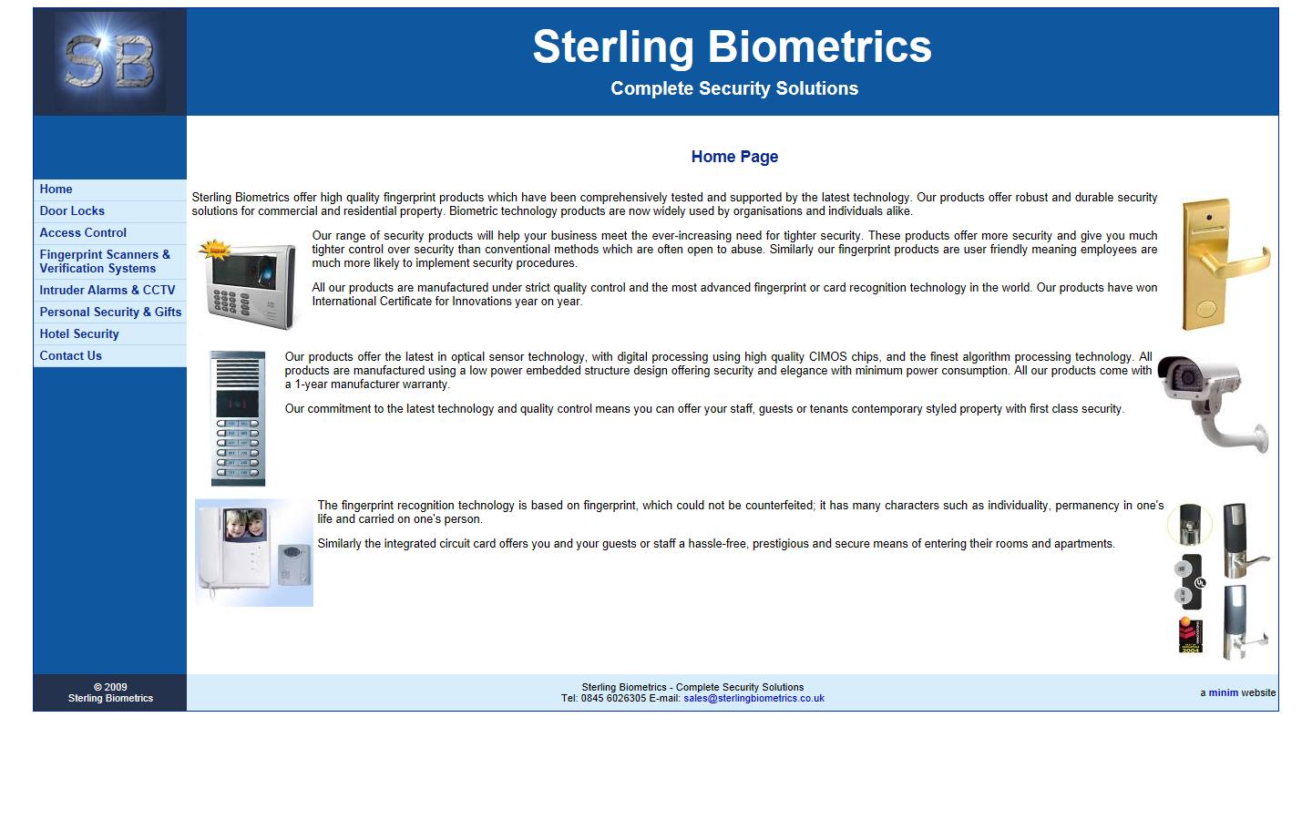Sterling Biometrics Website