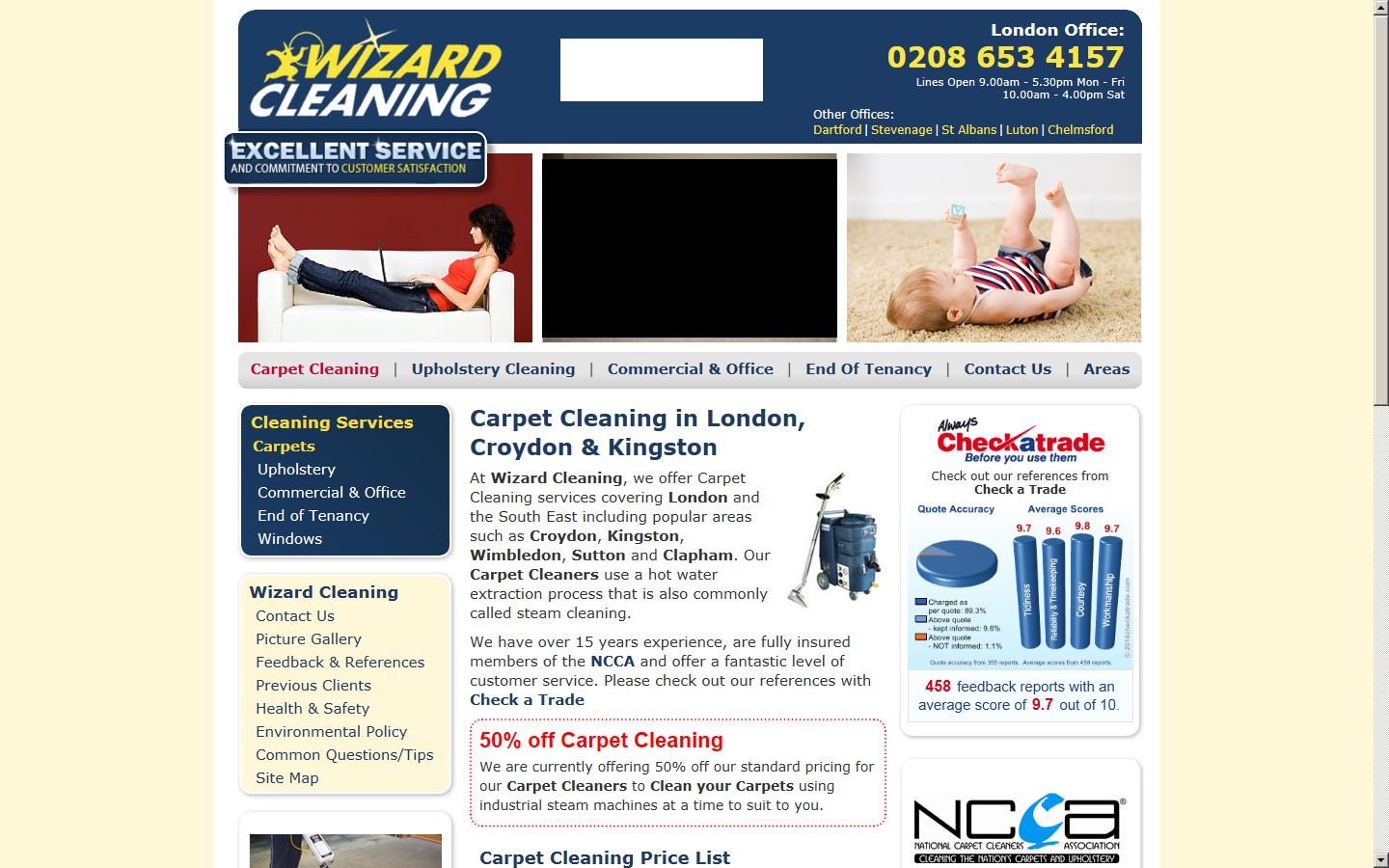 Wizard Cleaning Ltd Website