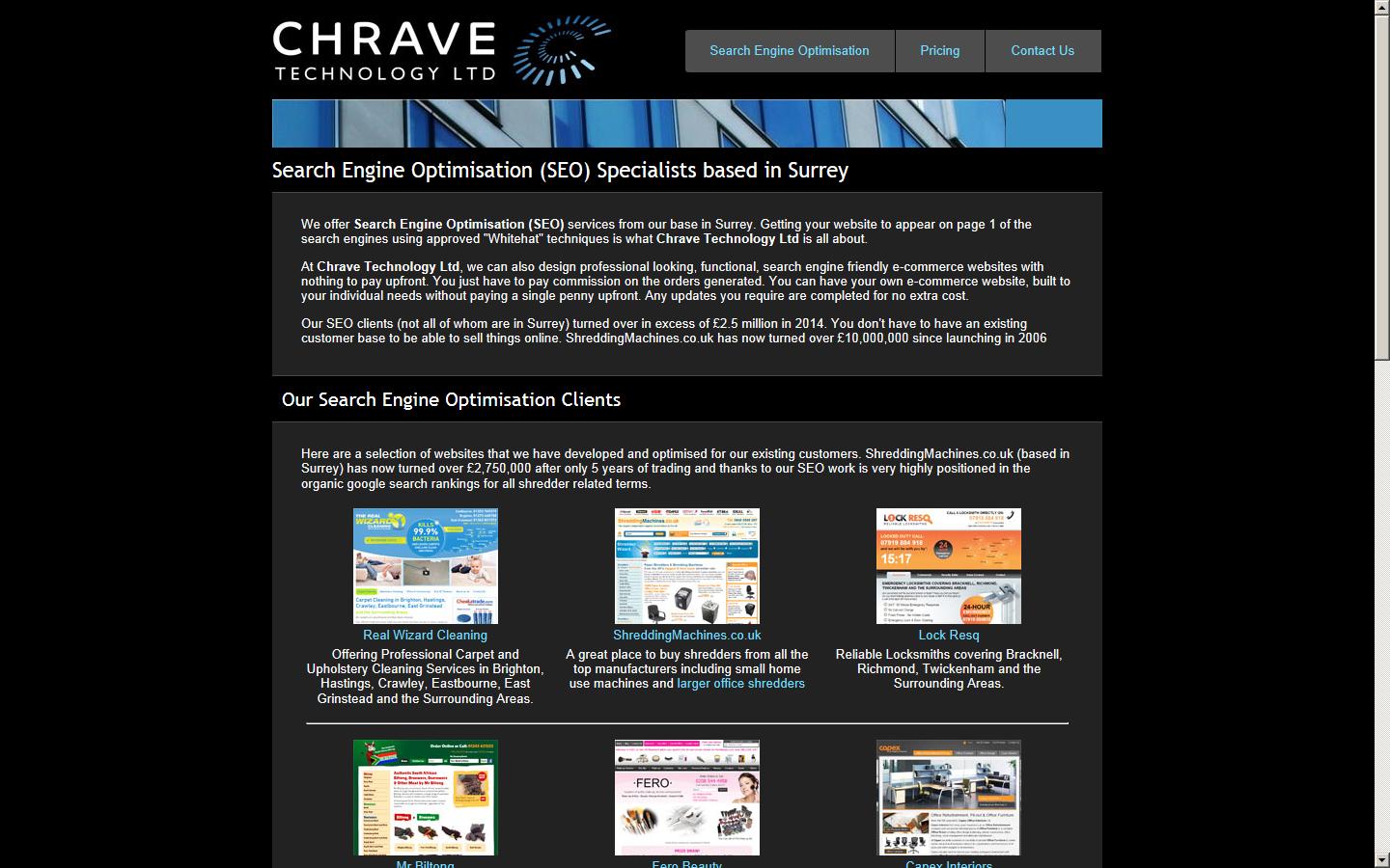 Chrave Technology Ltd Website