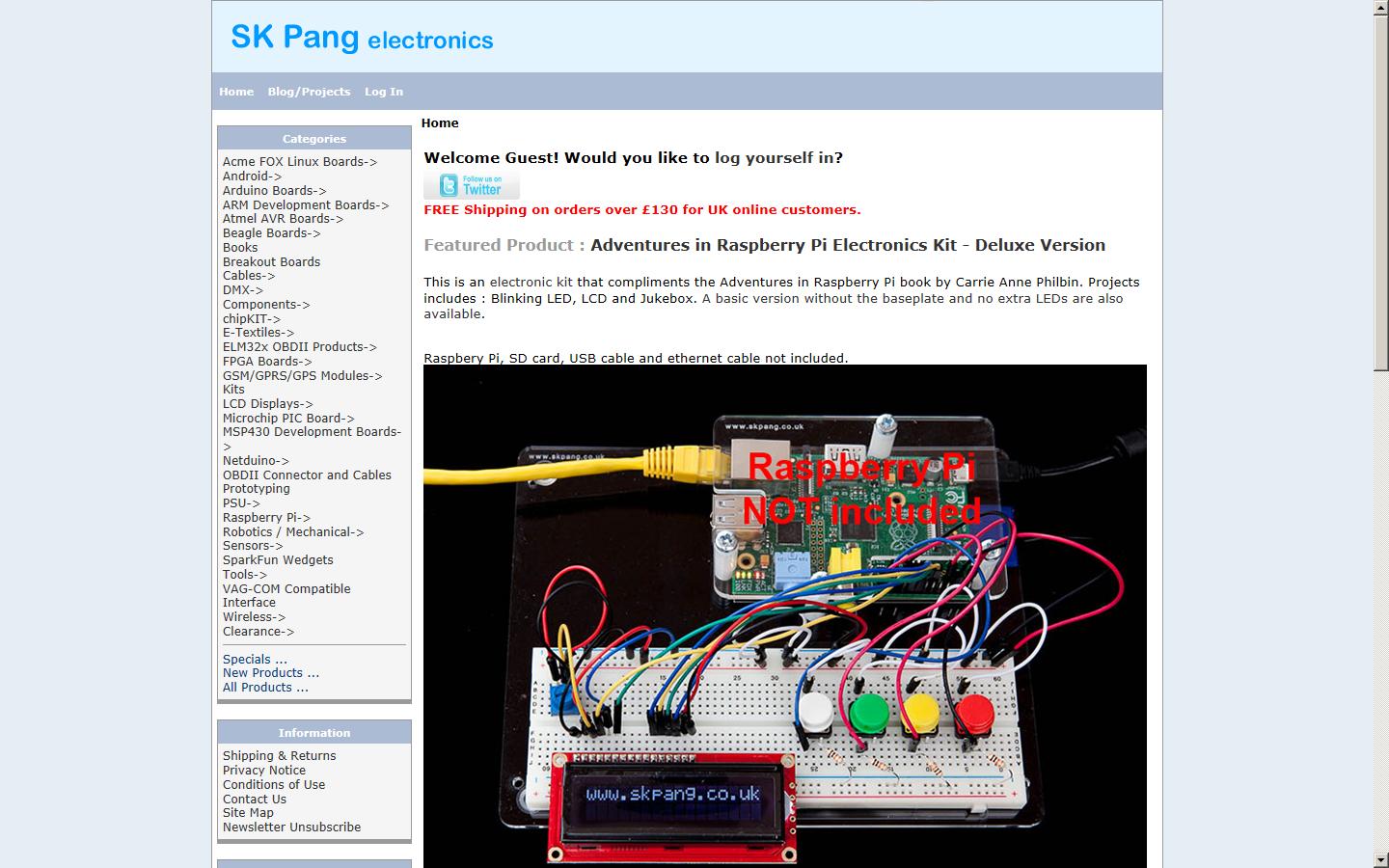 SK Pang Electronics Ltd Website