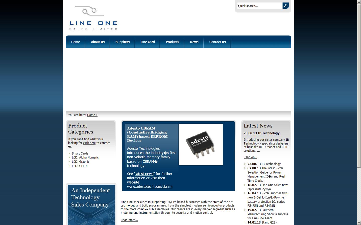 Line One Sales Limited Website