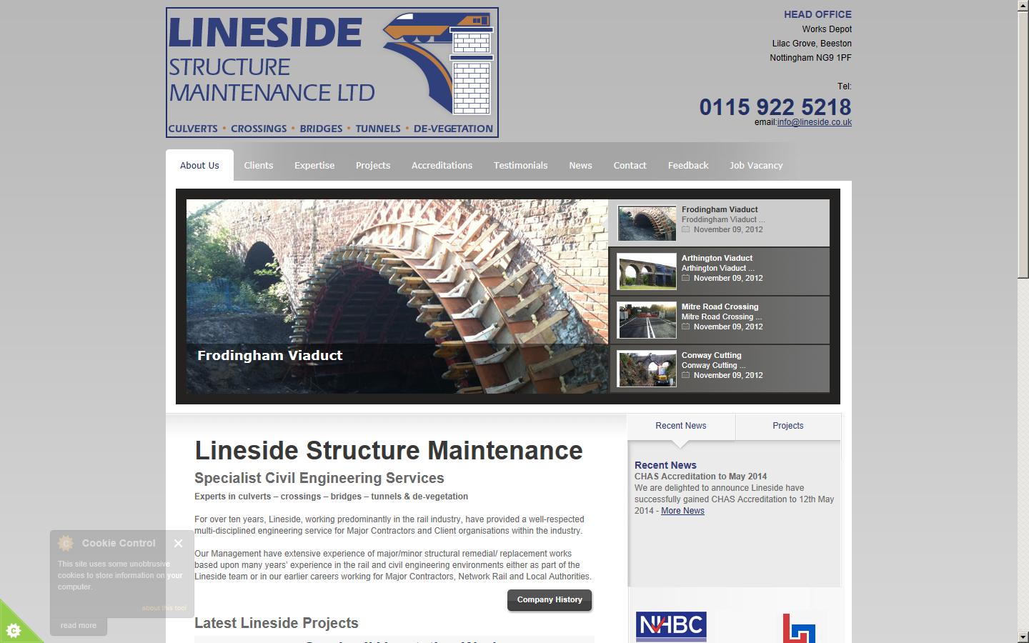 Lineside Structure Maintenance Website