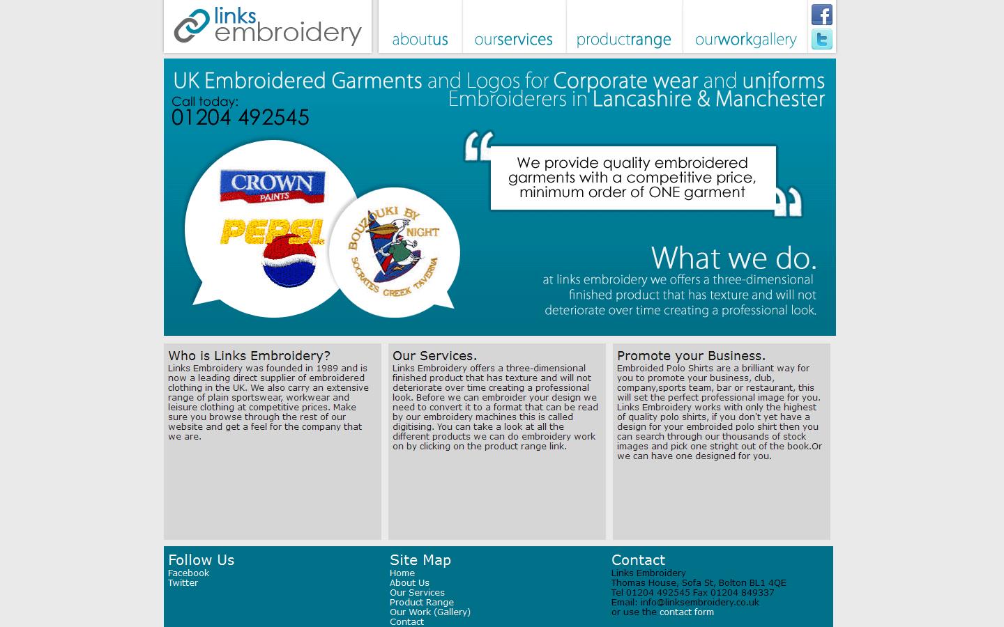 Links Embroidery Website