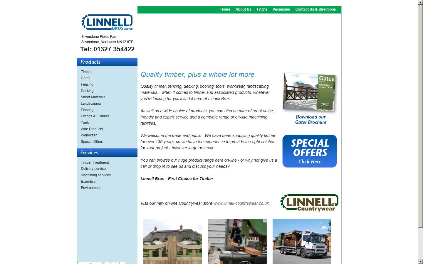 Linnell Bros Limited Website