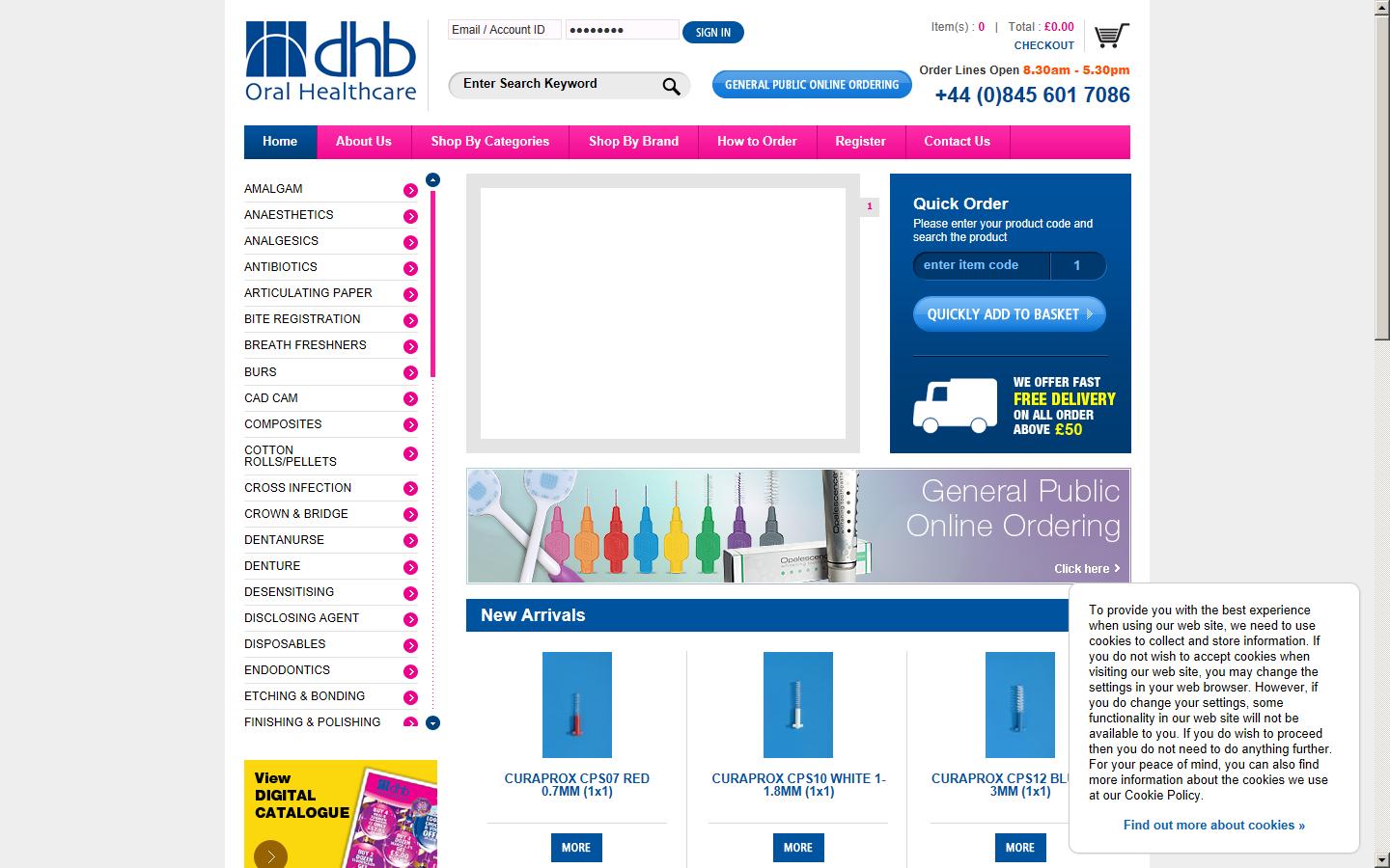 DHB Oral Health Care Ltd Website