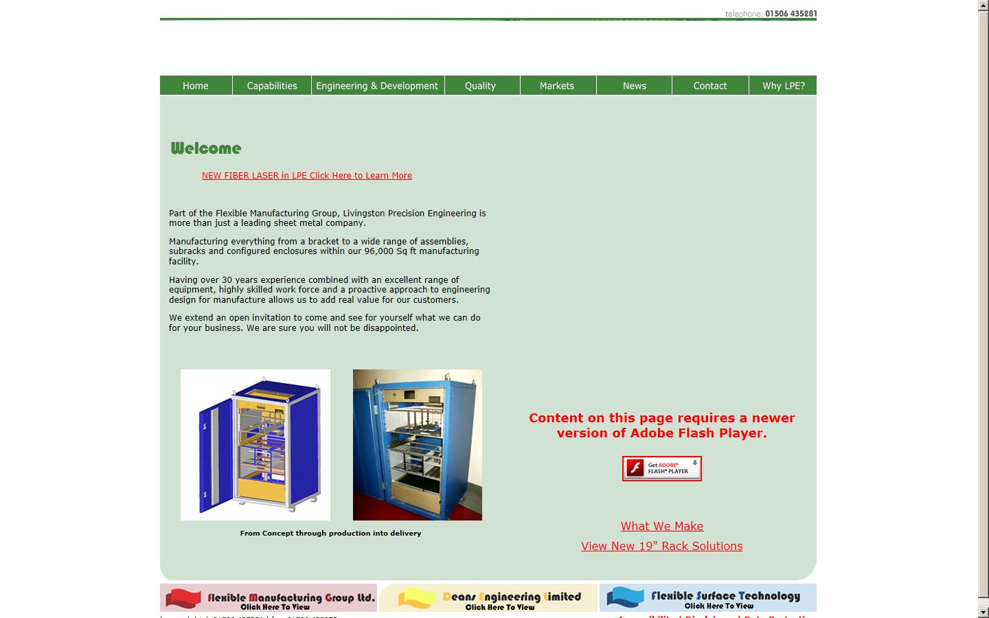 Livingston Precision (Engineering) Limited Website