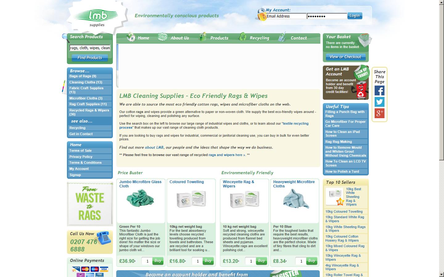 LMB Supplies Website