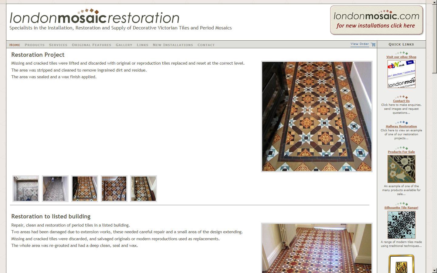 London Mosaic Restoration Ltd Website