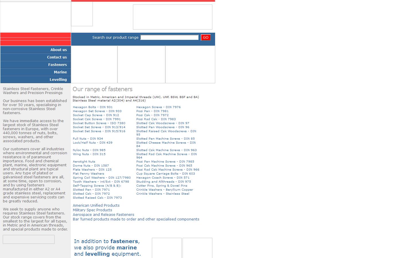 London Stainless Fasteners Ltd Website