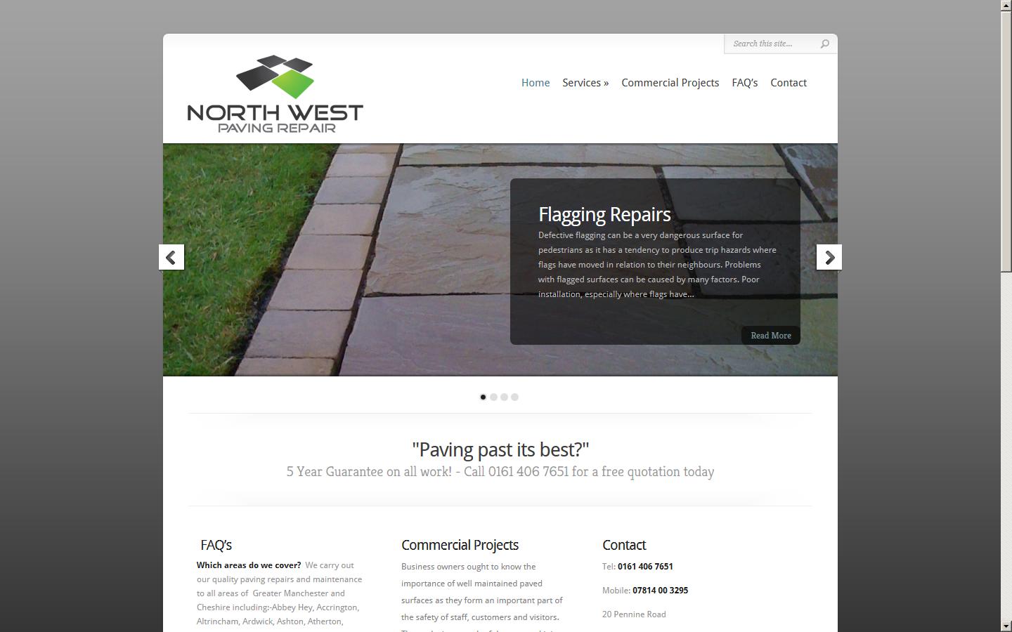 North West Paving Repairs Website