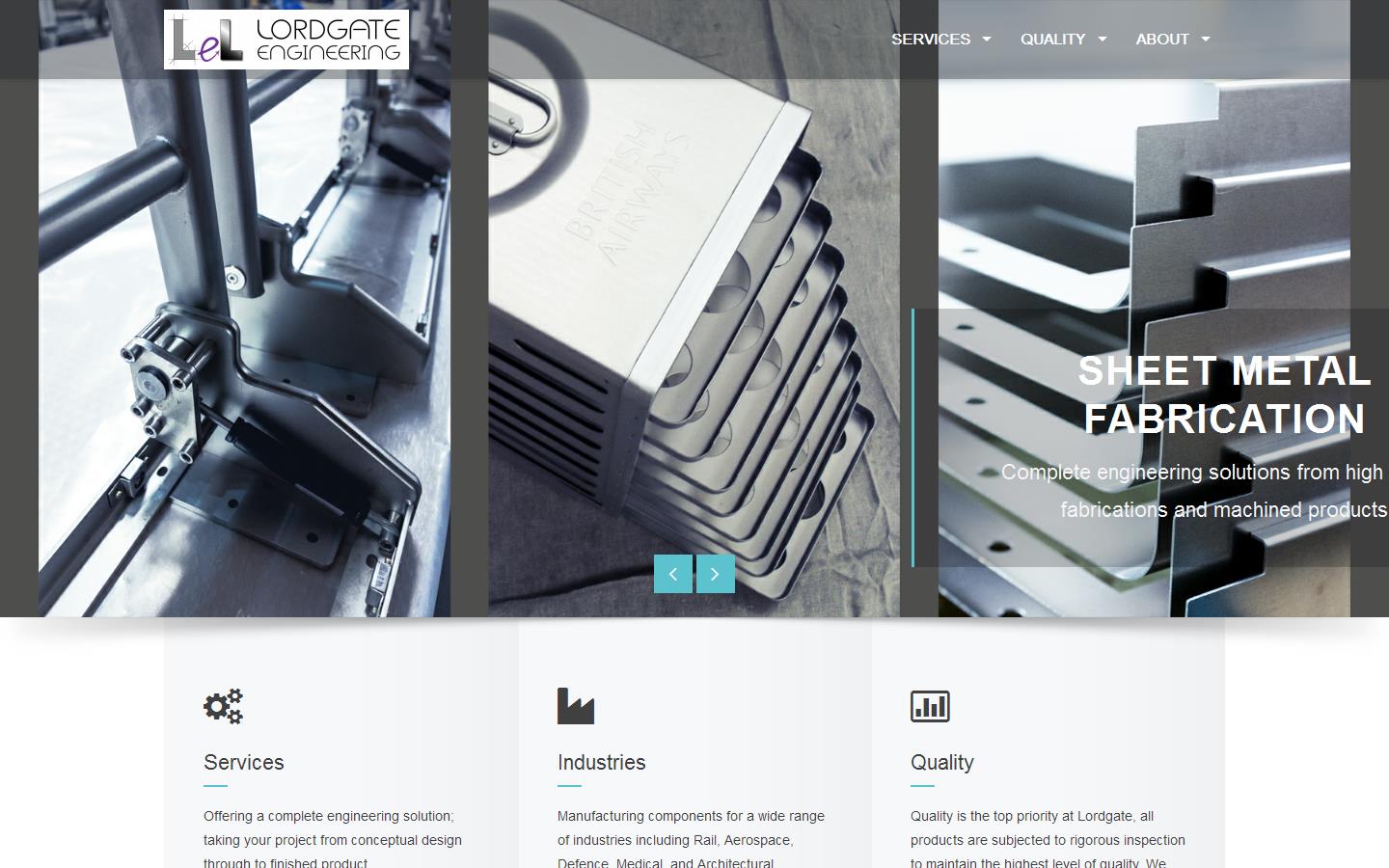 Lordgate Engineering Ltd. Website