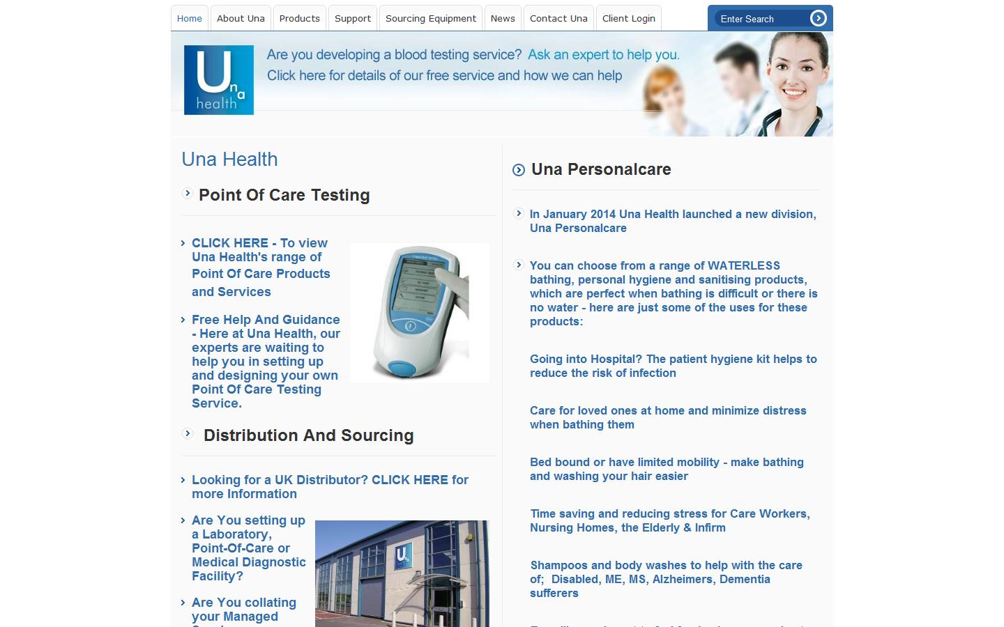 Una Health Limited Website