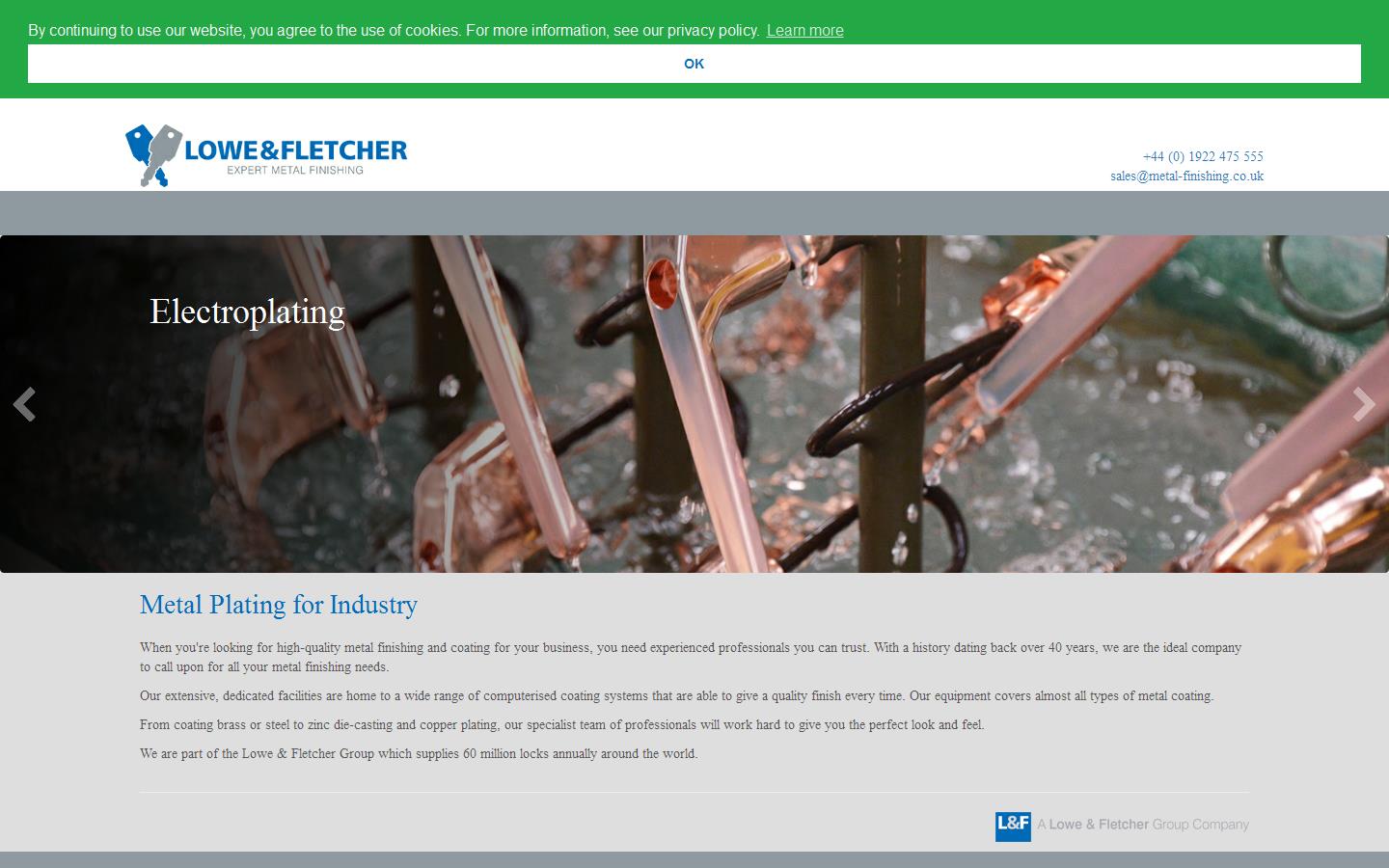 Lowe & Fletcher Metal Finishing Ltd Website