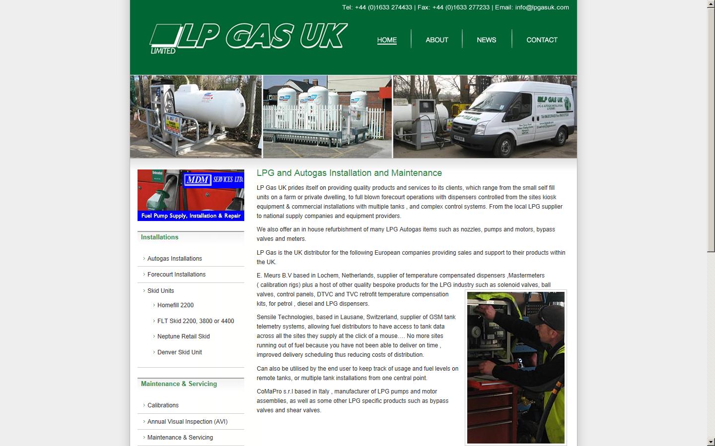 LP Gas UK Ltd Website