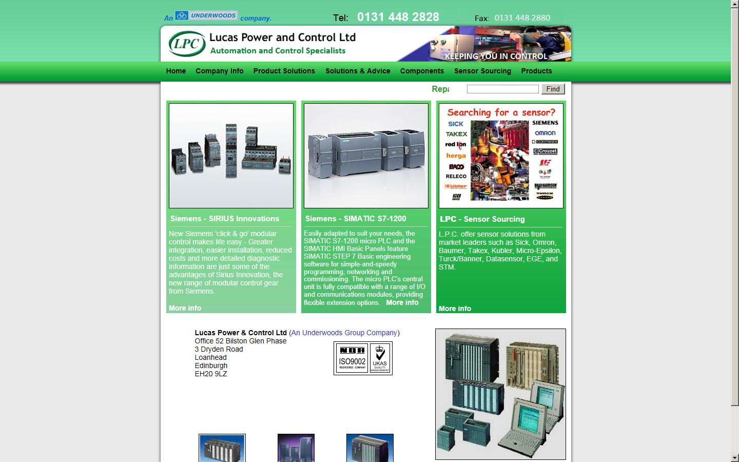 Lucas Power & Control Ltd Website