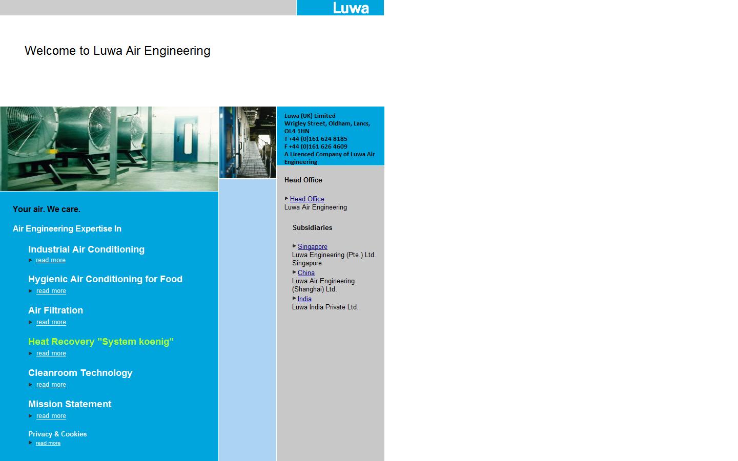 Luwa (UK) Limited Website