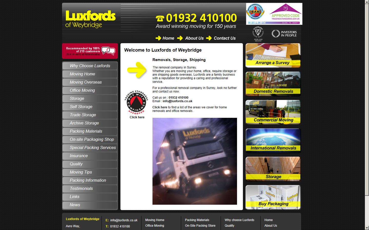 Luxfords of Weybridge Website