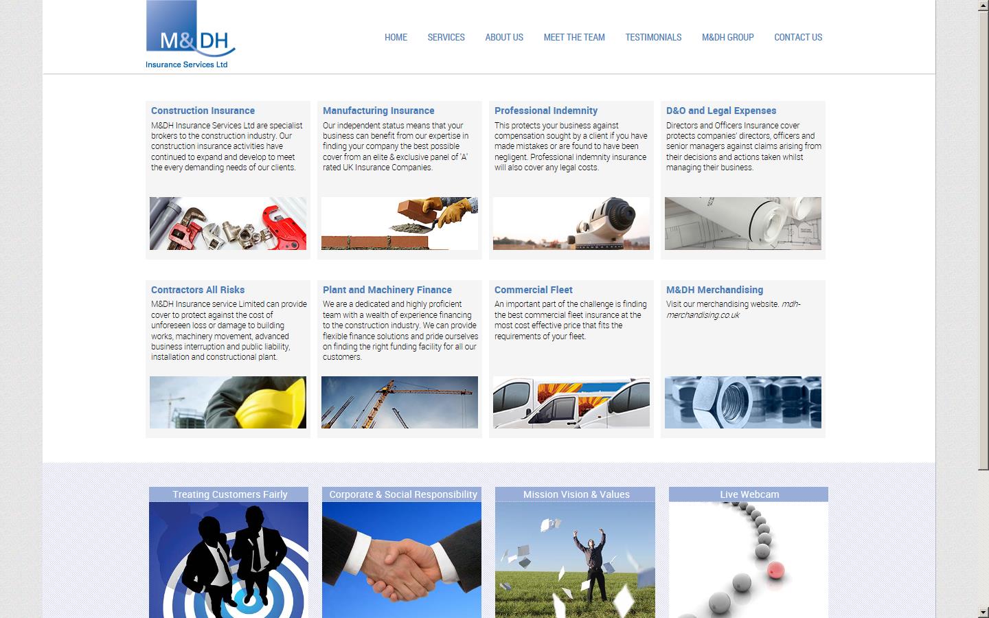 M&DH Insurance Services Ltd  Website