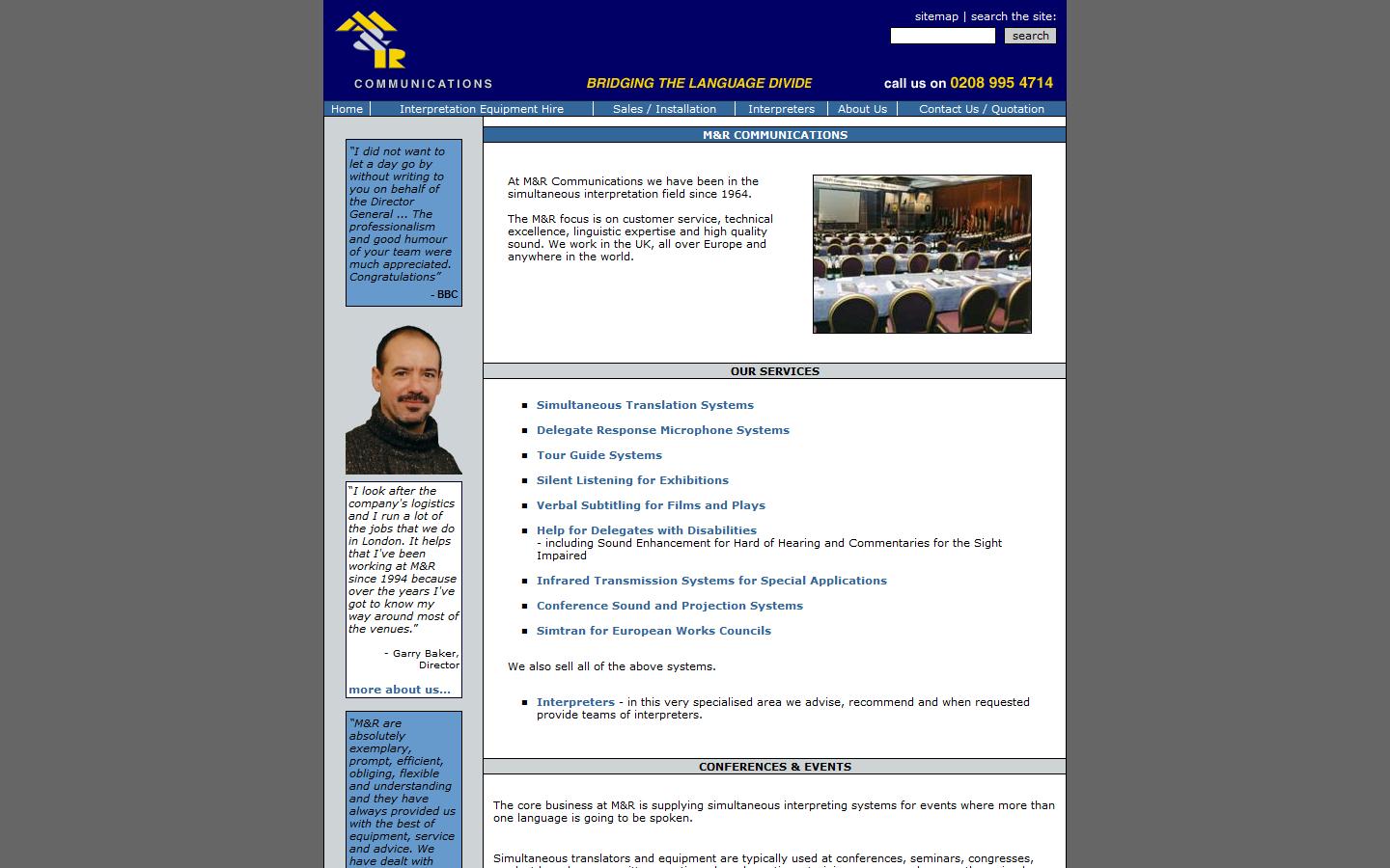 M&R Communications Ltd Website