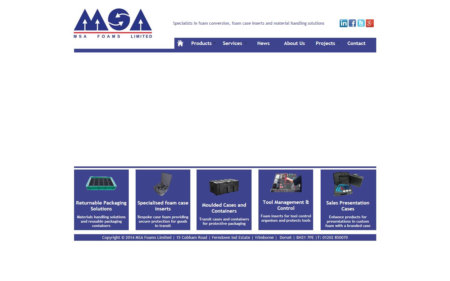 MSA FOAMS LTD Website