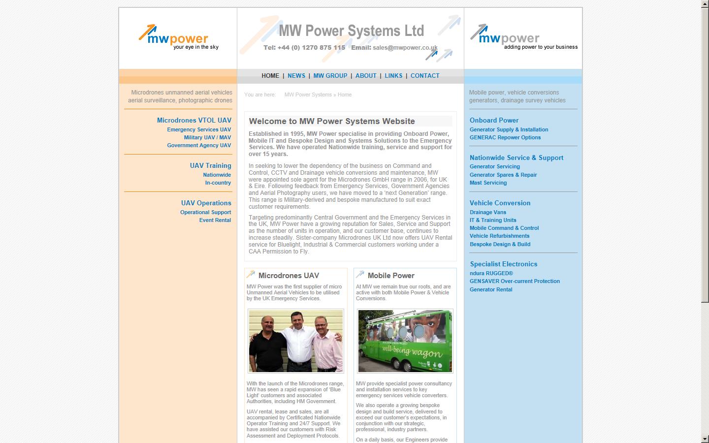 MW Power Systems Limited Website