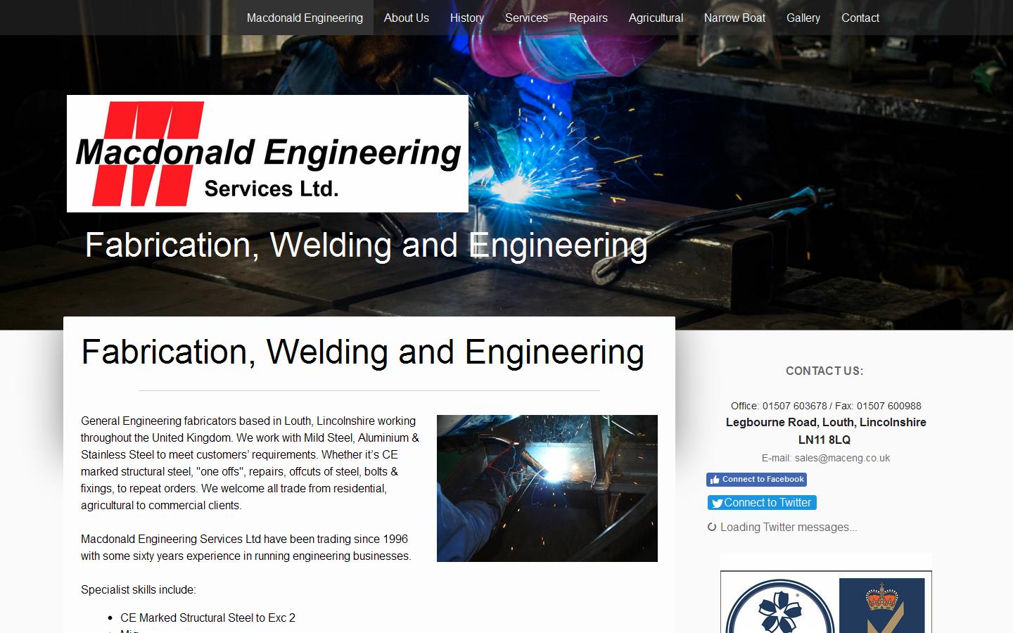MacDonald Engineering Services Website