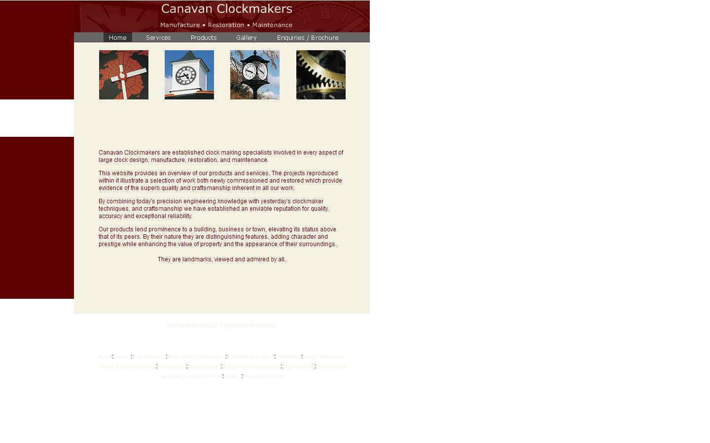 Canavan Clockmakers Website
