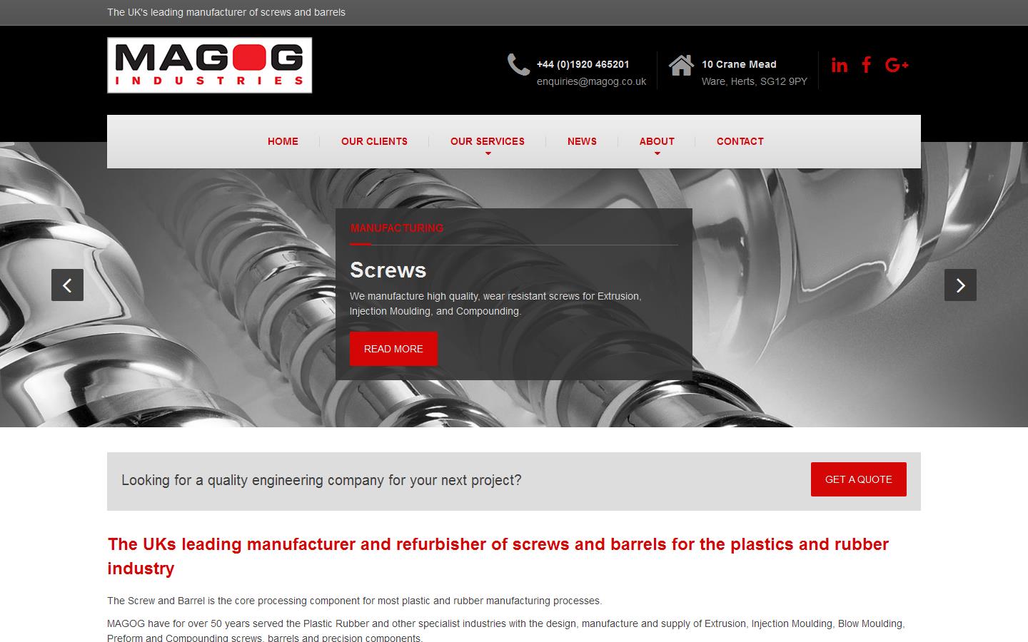 Magog Industries Ltd - Ware Website