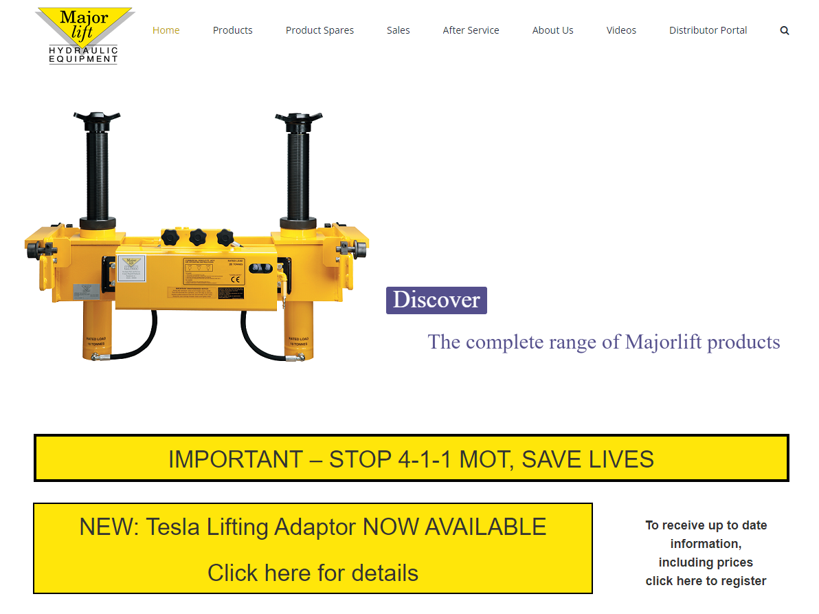 Majorlift Hydraulic Equipment Ltd Website