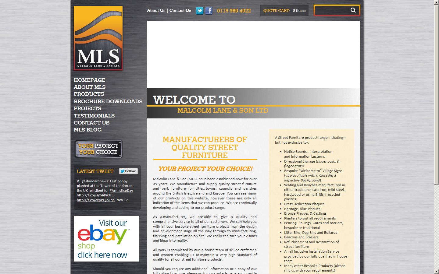 Malcolm Lane & Son Ltd Website