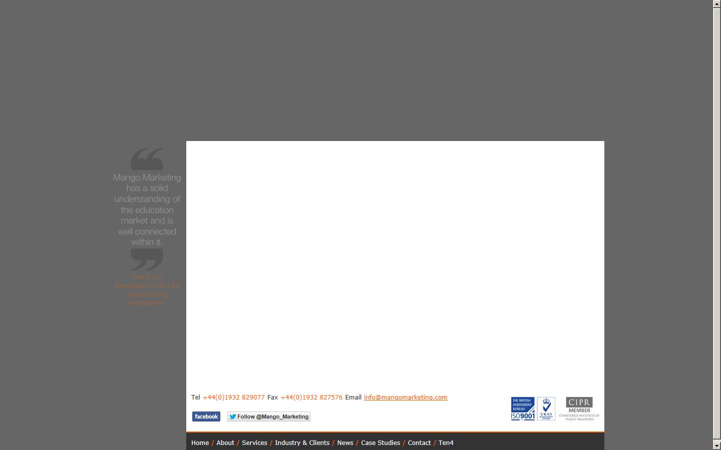 Mango Marketing Ltd Website