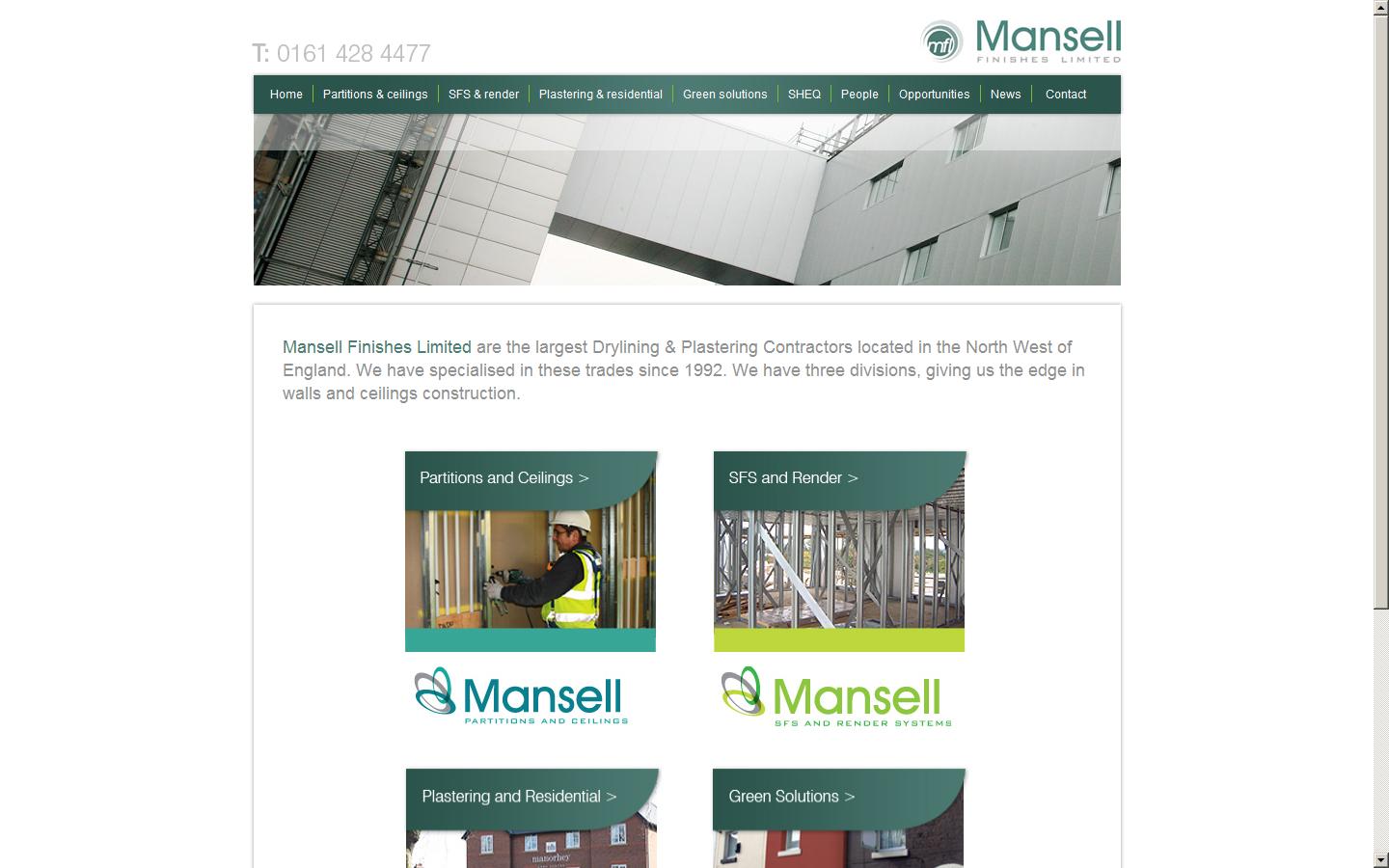 Mansell Finishes Ltd Website