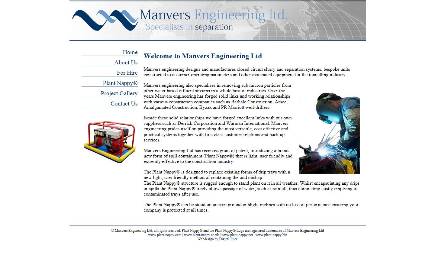 Manvers Engineering Ltd. Website
