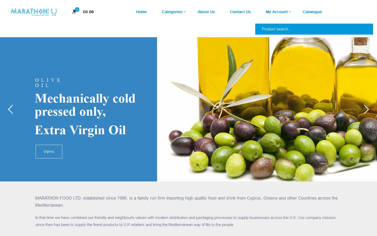 Marathon Food Ltd - London Website