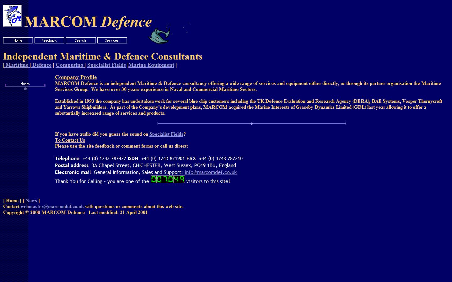 Marcom Defence Website