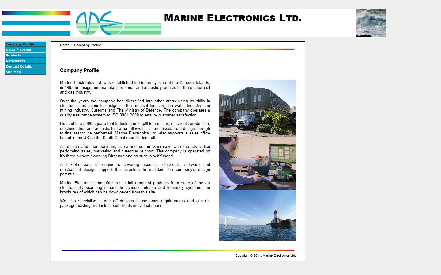 Marine Electronics Ltd. Website