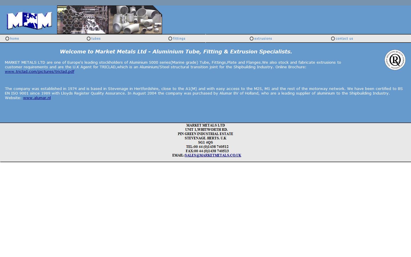 MARKET METALS LTD Website