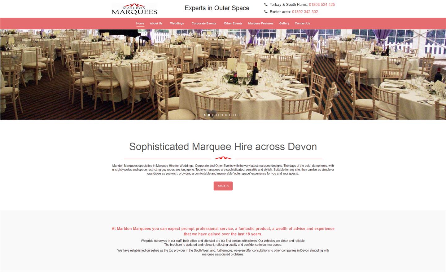 Marldon Marquees Website