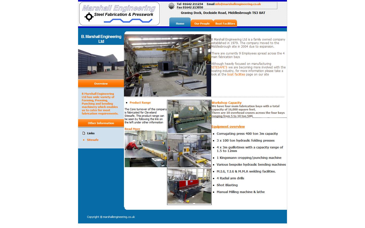 Marshall Engineering - Middlesbrough Website