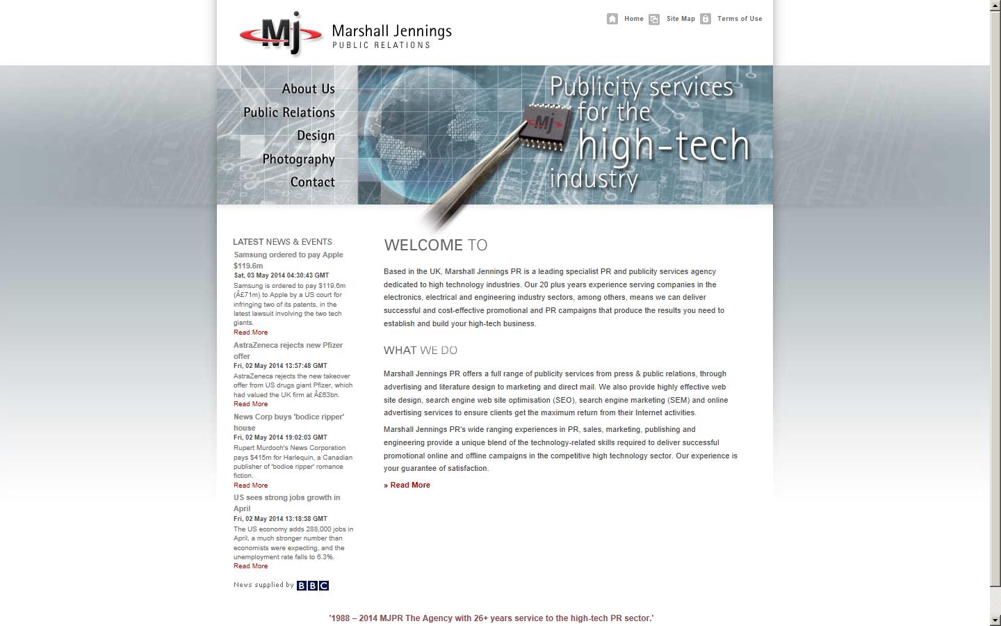 Marshall Jennings PR Ltd Website