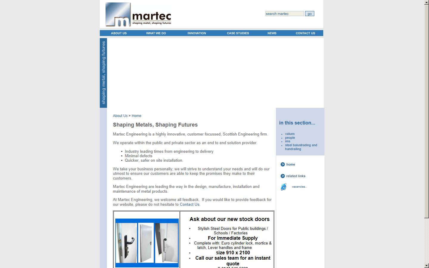Martec Engineering Group Ltd Website