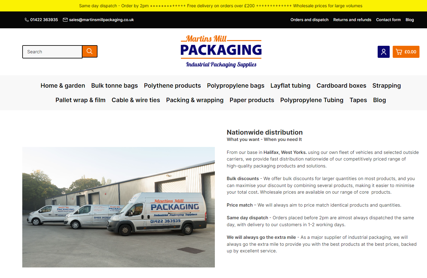 Martins Mill Packaging Ltd Website